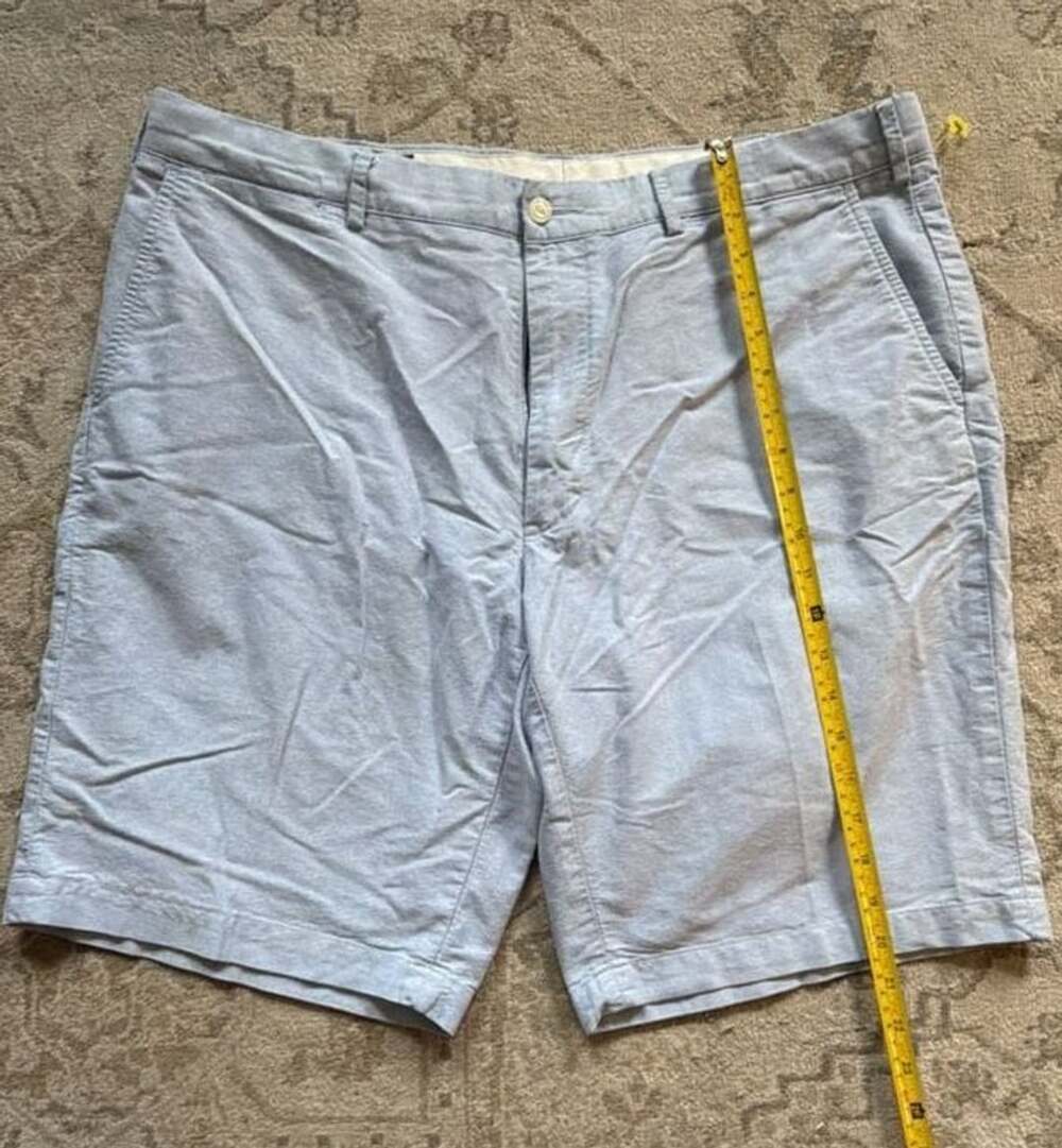 Polo Ralph Lauren Shorts Size 38 Light Blue Cotton Chino Flat Front